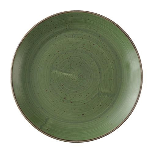 Churchill Stonecast Sage Green Coupe Plates 254mm (Pack of 12) - HX034 - 1