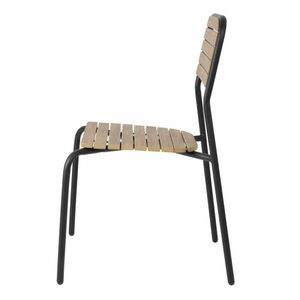 Bolero Santorini Wood Effect Outdoor Chairs (Pack of 4) - FU537 - 3