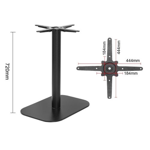 Bolero Black Cast Iron Table Base 720x420x600mm - FU548 - 5