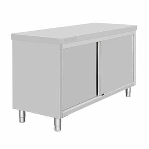 Vogue Standing Floor Cupboard Stainless Steel 900x1500x600mm - FU586 - 3