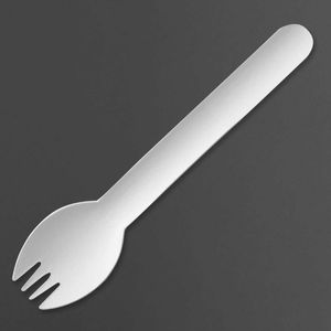Fiesta Compostable Paper Sporks 160mm (Pack of 100) - HT488 - 1