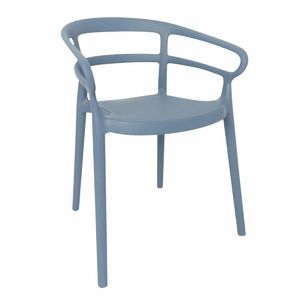 Bolero Mateo Caf? Chairs Slate Blue (Pack of 2) - DX980 - 1