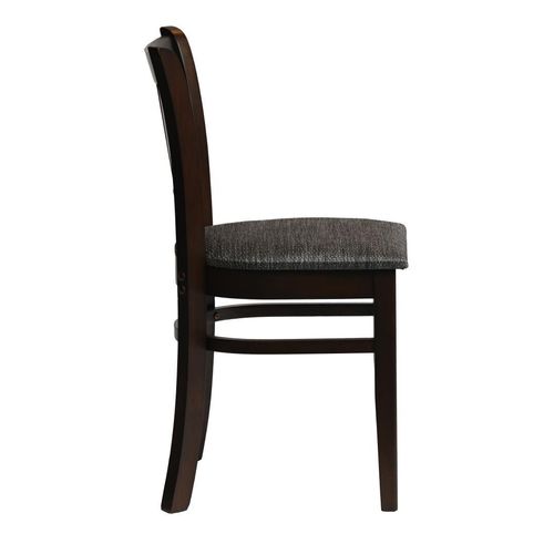 Manhattan Dining Chair in Dark Walnut with Shetland Smoke Seat (Pack of 2) - HX804 - 3