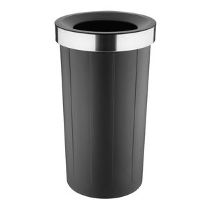 Bolero Round Black Bin with Open Lid 60Ltr - HT462 - 3
