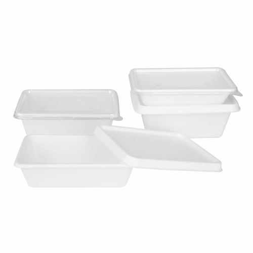 Fiesta Compostable Bagasse Food Container Bases 1000ml (Pack of 100) - HW036 - 4