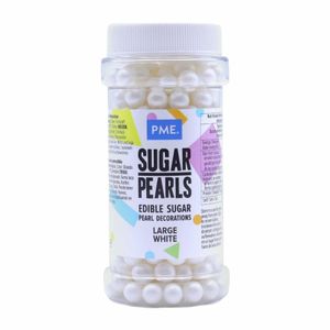 PME Large Sugar Pearls 90g - White - HU220 - 1