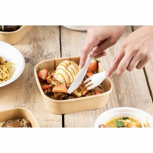 Fiesta Compostable Paper Forks 155mm (Pack of 100) - HT483 - 7