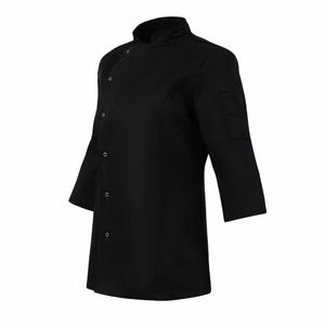 Whites Ladies Fitted Chef Jacket Black Size M - BA110-M - 3