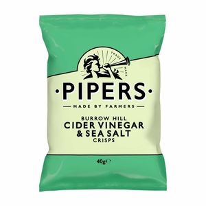 Pipers Burrow Hill Cider Vinegar & Sea Salt 40g (Pack of 24) - CZ702 - 1