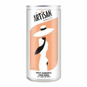 Artisan Drinks Spicy Ginger & Lime Soda Cans 250ml (Pack of 12) - KA430 - 1
