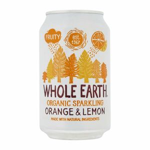 Whole Earth Organic Sparkling Orange & Lemon Drink 330ml (Pack of 24) - KA525 - 1