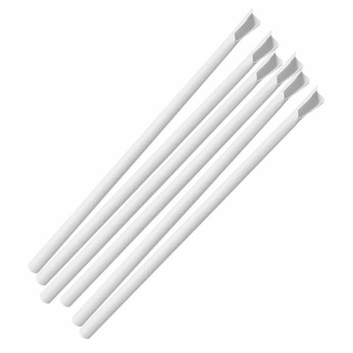 Fiesta Compostable Paper Spoon Straw White 210x8mm (Pack of 250) - HU367 - 2