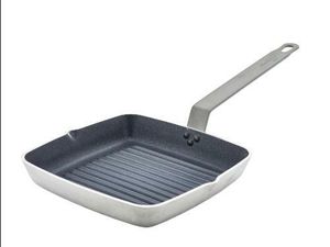 Non Stick Teflon Aluminium Square Ribbed Skillet 24cm - 1