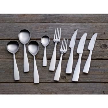 Genware Square Dessert Knife 18/0 (Dozen) - 2