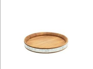 Acacia Wood Zinc Banded Serving Board 24cm - 1