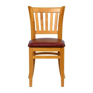 Turin Dining Table with 4 Manhattan Chairs in Soft Oak with Bison Bordeaux - JA211 - 3