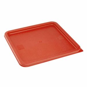 Hygiplas Square Food Storage Container Lid Red Large - HY409 - 1