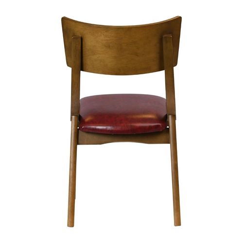 Chelsea Dining Chairs in Weathered Oak with Bison Bordeaux Seats (6 Pack) - JA251 - 4