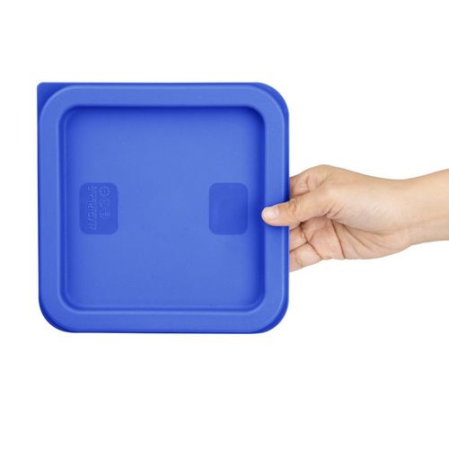 Hygiplas Square Food Storage Container Lid Blue Small - HY410 - 3