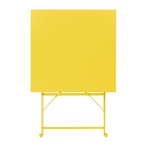 Bolero Perth Mellow Yellow Pavement Style Square Table 600mm - HZ368 - 3