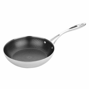 Vogue Tri-Shield Stainless Steel Frying Pan with Clad Coating 20cm - GP187 - 1