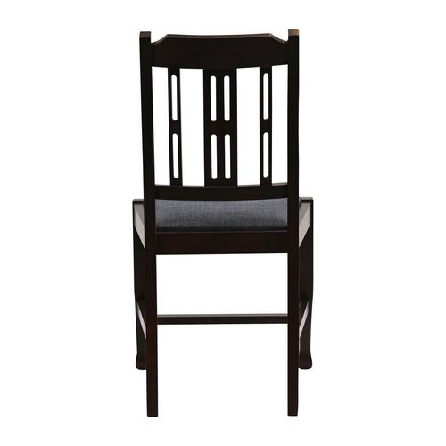 Lattice Back Dining Chair in Dark Walnut with Shetland Sea Seat (6 Pack) - JA279 - 4