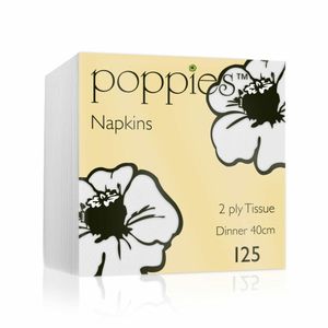 40cm 2 ply White Dinner Napkin (Case of 2000) - 1