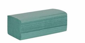 1 Ply V/Fold Hand Towel Green (3600 per case) - 1