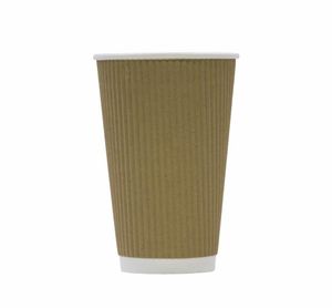 16oz Kraft Ripple Cup (Case of 500) - 1