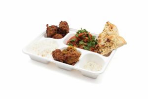 5 Compartment Bagasse Meal Tray (Case of 400) - 1