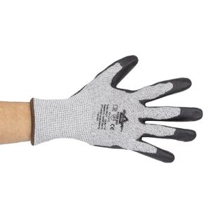 KeepSAFE PU Palm Coated Gloves Grey/Black Size 8 (12 Pack) - JE608-8 - 3