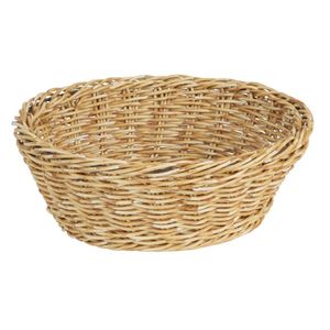 Olympia Polywicker Round Basket Light Brown 220mm - JA351 - 1