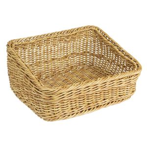 Olympia Polywicker Rectangular Display Basket Light Brown 360x300mm - JA355 - 3