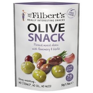 Mr Filbert's Grab and Go Rosemary & Garlic Olives (12 x 50g) - JK300 - 1