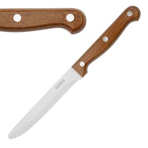Olympia Rounded Steak Knives with PP Wood Effect Handles (12 Pack) - HZ972 - 1