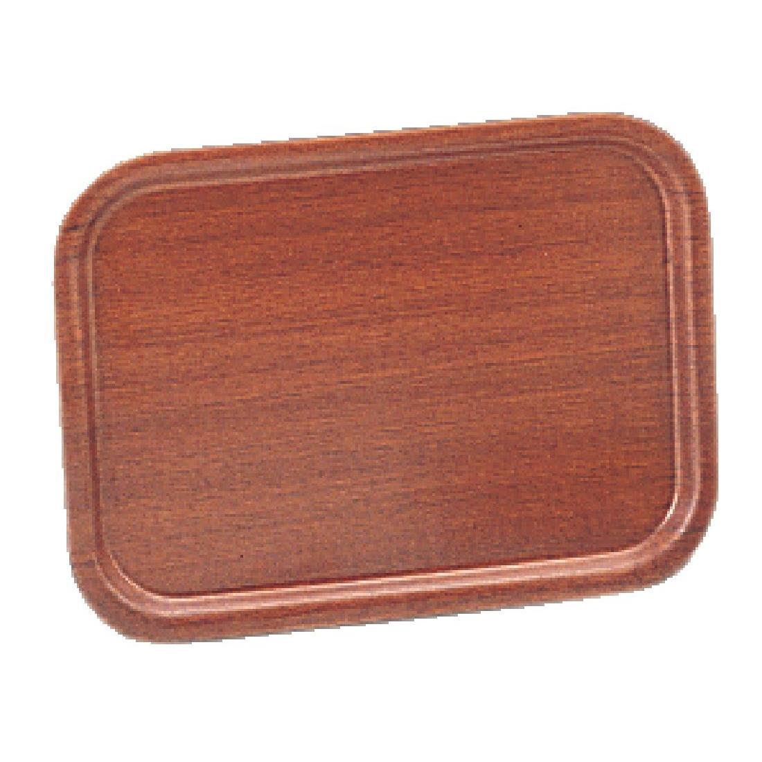 P248 - Olympia Small Mahogany Veneer Canteen Tray 430mm - Each - P248
