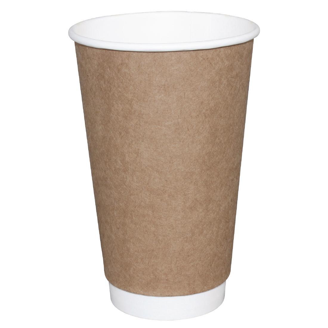 GP438 - Kraft Double Wall 16oz Recyclable Hot Cups Fiesta - Case: 25 - GP438