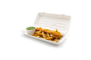 Large Bagasse Bio Box (Full Case of 250) - GP2320027A - 1