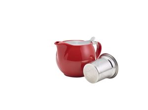 GenWare Porcelain Red Teapot with St/ St Lid & Infuser 50cl/ 17.6oz (Pack of 6) - 395950R - 3