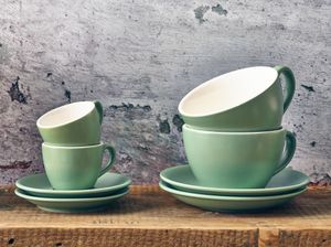 GenWare Porcelain Matt Sage Saucer 16cm/ 6.25 (Pack of 6) - 182115MSG - 3