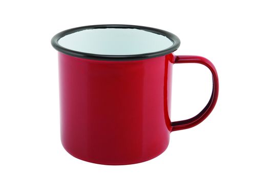 Enamel Mug Red 36cl/ 12.5oz (Pack of 12) - 50018RED - 3