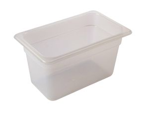 1/6 -Polypropylene GN Pan 100mm Clear (Pack of 6) - PP16-100 - 1