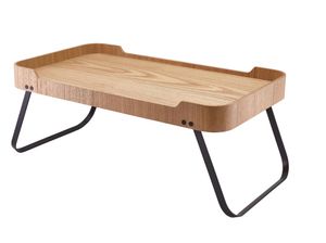 GenWare Light Wood Veneer Room Service Tray 59 x 30 x 23cm - WVT-RS5930L - 1
