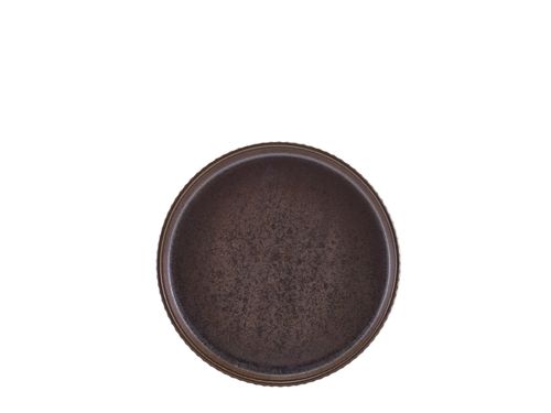 Terra Porcelain Black Fluted Presentation Plate 20.5cm (Pack of 6) - PR-PBKF21 - 1