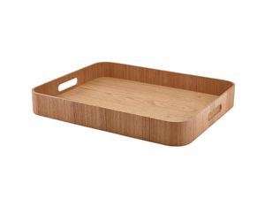 GenWare Light Wood Veneer Butlers Tray 45.5 x 36cm - WVT-B4536L - 1