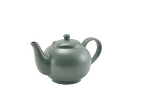 GenWare Porcelain Matt Sage Teapot 45cl/ 15.75oz (Pack of 6) - 393945MSG - 1