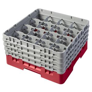 Cambro H215mm Red 16 Compartment Camrack - 1