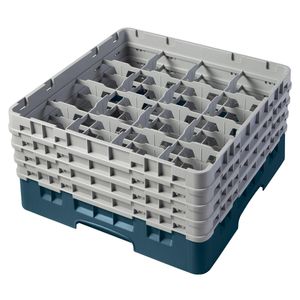 Cambro H215mm Teal 16 Compartment Camrack - 1