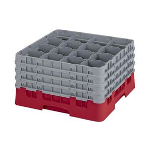 Cambro H238mm Red 16 Compartment Camrack - 1