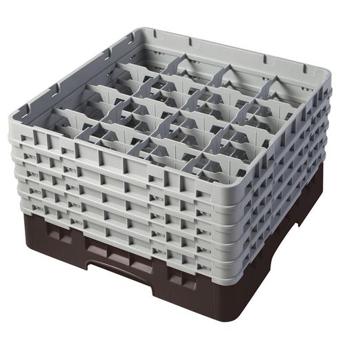 Cambro H257mm Brown 16 Compartment Camrack - 1